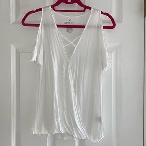 Soft and Sexy Off the Shoulder White Top